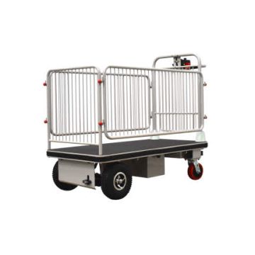 Electric Platform Trolley with Front Pneumatic Wheels