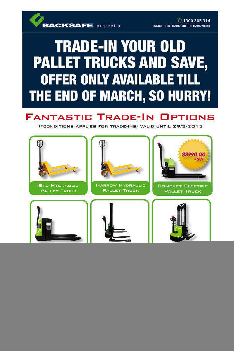 Trade - In Your Old Pallet Truck And Save